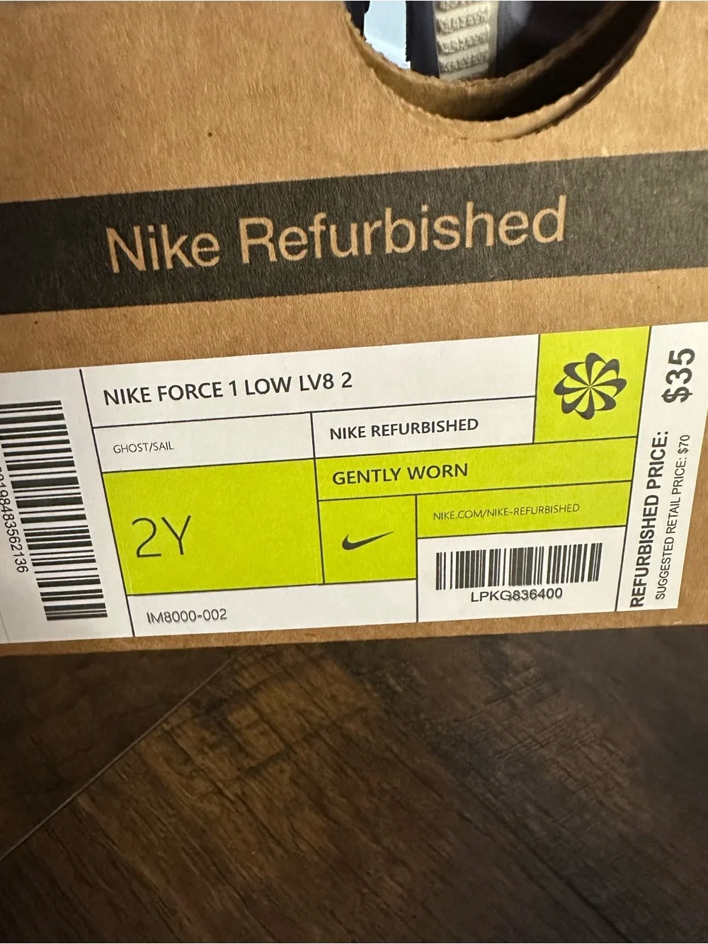 Nike Kids Low-Top Sneakers in Light Lavender with Cream Swoosh